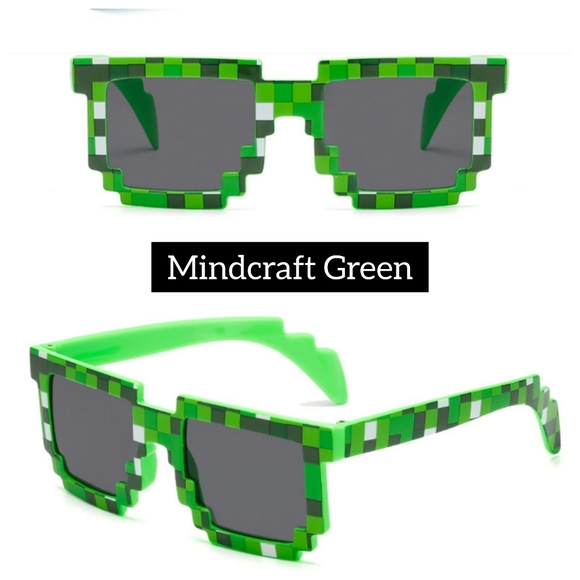 5/25 kids Minecraft themed sunglasses 2 colors avail Green or Blue new in pack. - Picture 5 of 14
